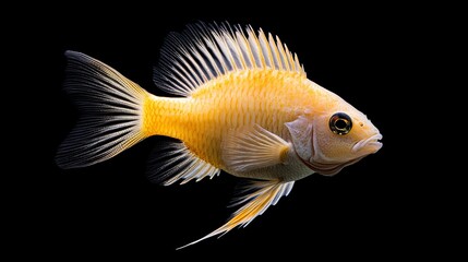 Fototapeta premium Freshwater aquatic wildlife, Sarotherodon melanotheron, African tilapia.