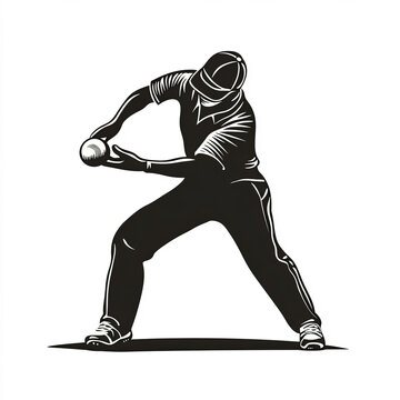 recommend clip art: Bowler Silhouette, Illustration Isolated On White Background