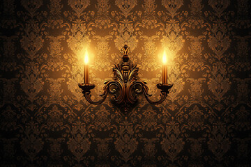 Brown Damask Background