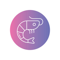 Shrimp vector icon stock illustration