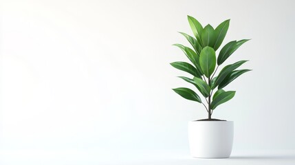 Indoor plant isolated on white background