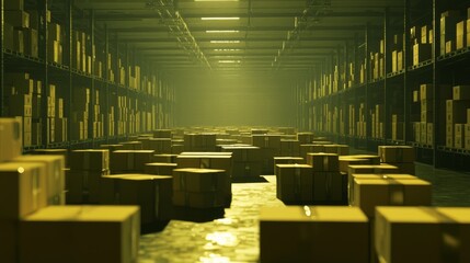 The Dark Side of Commerce: Massive Counterfeit Warehouse Exposed in Cinematic Light