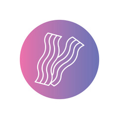 Bacon vector icon stock illustration