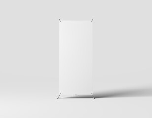 Front view x stand banner mockup