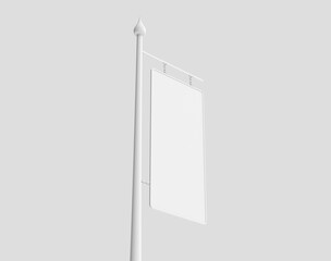 Left view street pole mockup