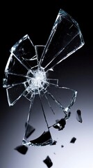 Craft a striking digital artwork depicting adaptive technology shattering a glass ceiling, symbolizing inclusive leadership