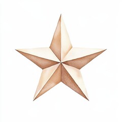 Obraz premium Star shape, watercolor style, white isolated background