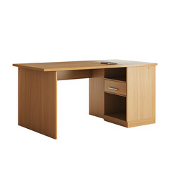 A corner desk isolated on transparent background (4)