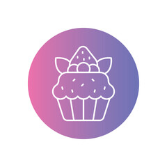 Cupcake vector icon stock illustration