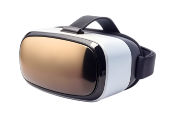 VR glasses isolated on white background as transparent. PNG
