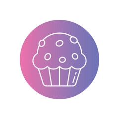 Muffin vector icon stock illustration