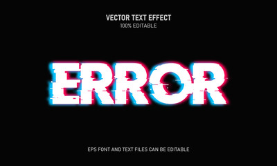 Error editable text effect