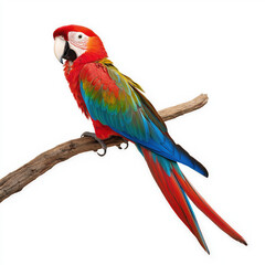 Fototapeta premium Scarlet Macaw Isolated