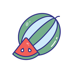 Watermelon vector icon stock illustration