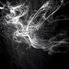 Obraz premium Abstract smoke patterns on a dark background, creating a mystical and ethereal effect.