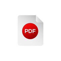 Pdf file document icon. Pdf text document