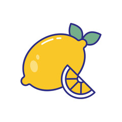 Lemon vector icon stock illustration