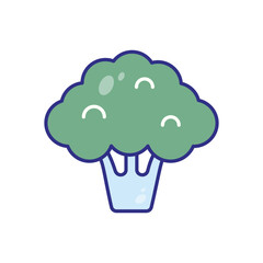 Broccoli vector icon stock illustration