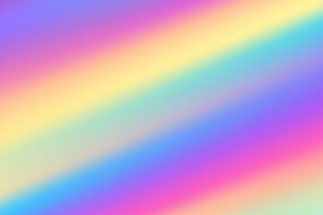 Neon bright horizontal glowing background with holographic effect. Diagonal stripes. Trendy rainbow wallpaper of modern design for flyers, covers, brochures, presentations, banners. Vector EPS10