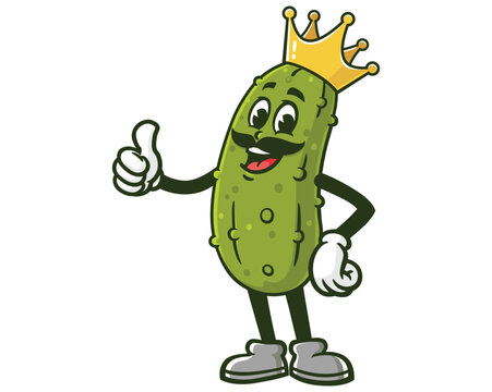 recommend clip art: Pickle King Cartoon Mascot Illustration Character Vector Clip-art Hand-drawn Logo Design