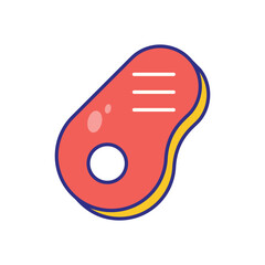 Steak vector icon stock illustration