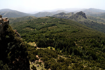 Obraz premium Panorama da Monte Novo San Giovanni, sullo sfondo Monte Fumai