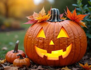 Autumn in the garden, pumpkin