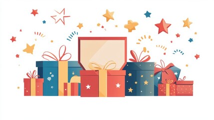 Fototapeta premium Gift box for holiday closeup view