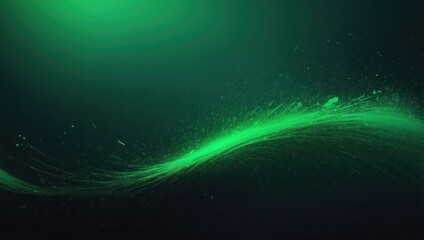 Fototapeta premium Green abstract background, dark bright noisy banner, light gradient texture. generative AI