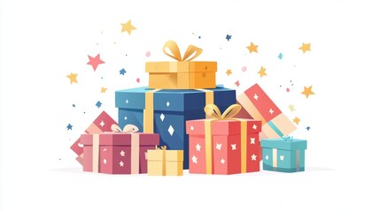 Fototapeta premium Gift box for holiday closeup view