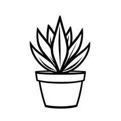 agave in a pot logo simple