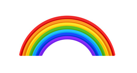 Obraz premium Colorful rainbow for decoration and children. Funny magical and multicolor arch.