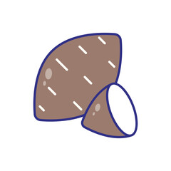 Sweet potato vector icon stock illustration
