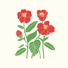 color draw floral illustration