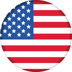 Round flag of America