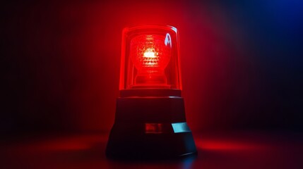 Red light background. Red siren