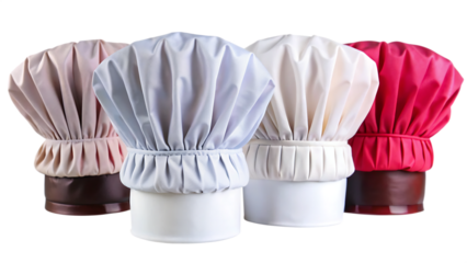 Set of Chef Hat isolated on isolated on white background as transparent. PNG