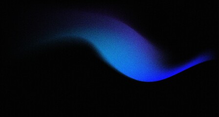 Blue gradient lights on black background, abstract blue  grain gradation texture, abstract background vector