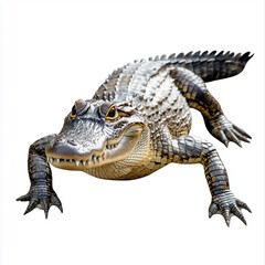 Obraz premium Crocodile displayed against a white background