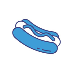 Hot Dog vector icon stock illustration
