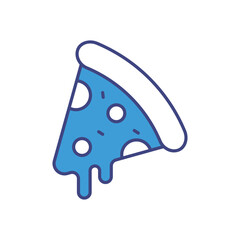 Pizza Slice vector icon stock illustration