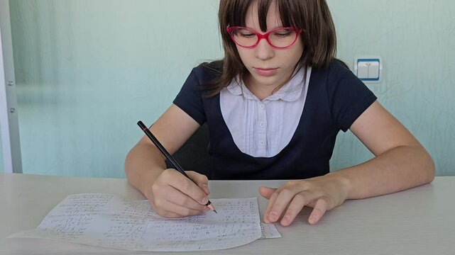 Writing exams are easy with proper cheat sheet in hands concept