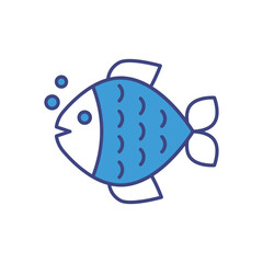 Fish vector icon stock illustration