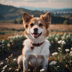  Adorable and Charming dog, golden retriever dog,  Beautiful cute  dog