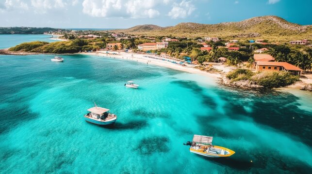 Small Caribbean island Curacao's PortoMari vistas