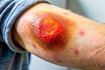 Understanding Cellulitis: A Detailed Close-Up of Elbow Condition for Medical Awareness