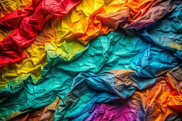 Crumpled Old Colored Paper Background Texture for Creative Projects