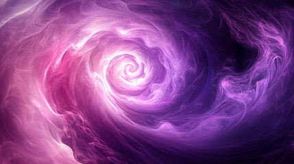 Abstract Swirling Purple and White Nebula Background