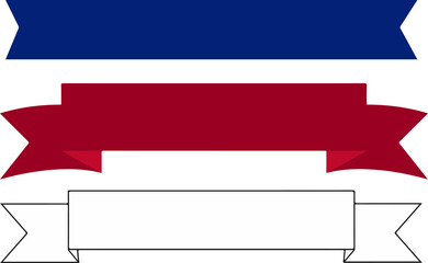 Ribbon label Banner. Elegance red ribbon banner