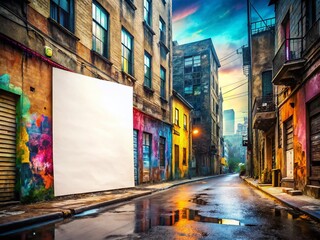 Naklejka premium Urban Exploration Photography with Blank Page Border for Creative Designs and Presentations